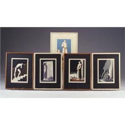 Five ROCKWELL KENT two-tone color chromolithographs: "Now Soon," "Many More," "The Full Pitcher,"...