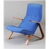 Image 1 : EERO SAARINEN for KNOLL Grasshopper lounge chair with bentwood arms and frame, with tufted back u...
