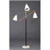 Image 1 : GINO SARFATTI for ARTELUCE Triennale floor lamp with three brass adjustable arms, each with conic...