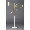 Image 1 : GINO SARFATTI for ARTELUCE brass Triennale floor lamp with faceted shades and arms on brass and w...