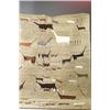 Image 1 : Alpaca and wool pile room-size rug with llamas and figures in shades of brown, white and gray on...