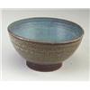 Image 1 : MAIJA GROTELL stoneware hemispherical footed bowl, its exterior covered in a mottled gunmetal bro...