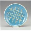 Image 1 : MAIJA GROTELL stoneware charger with squeezebag cross-hatched decoration on a glossy blue ground....