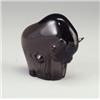Image 1 : CENEDESE bull figure of charcoal smoked glass. Unmarked. 7 1/2" x 7"  $450 - 650...