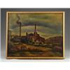 Image 1 : Oil on canvas by OTTO ROTHENBURGH (American, 1893-1992), 1937, of a factory in landscape, framed....