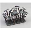 Image 1 : KLAUS IHLENFELD welded bronze sculpture, "Plantation", 2000, with verdigris patina. Signed KI. 6"...