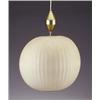 Image 1 : GEORGE NELSON for HOWARD MILLER spherical Bubble hanging fixture of parchment stretched over a wi...