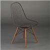 Image 1 : CHARLES EAMES for HERMAN MILLER side chair swivel-mounted on dowel legs, cat's cradle frame, with...
