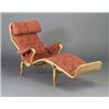 Image 1 : BRUNO MATHSSON chaise longue with bent plywood frame complete with original pad. Normal wear. Unm...