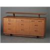 Image 1 : FRANK LLOYD WRIGHT for HENREDON buffet in Taliesen design with five short drawers over three long...