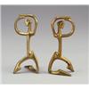 Image 1 : Pair of FREDERICK WEINBERG cast brass stylized dancing figures. Original patina. Each stamped c...