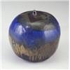 Image 1 : TOSHIKO TAKAEZU spherical stoneware moonpot with exceptional dipped cobalt, mirrored black and um...