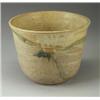 Image 1 : TOSHIKO TAKAEZU white stoneware open vessel with dipped and poured white matte and celadon glazes...