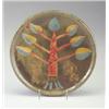 Image 1 : Whimsical FRANK VAVRA (b. 1898) stoneware plate, 1941, decorated in wax-resist with a stylized tr...