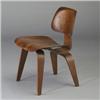 Image 1 : Early CHARLES EAMES for EVANS DCW with walnut finish. Overcoated. Evans label. 28 1/2" x 19" x 20...