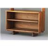 Image 1 : GEORGE NAKASHIMA walnut open bookcase with dovetailed case, one free-edge, and one interior shelf...