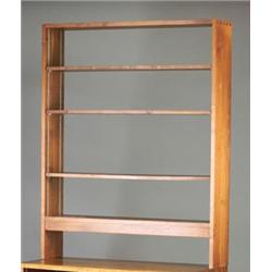 GEORGE NAKASHIMA walnut shelf unit with open back and three adjustable shelves. 59" x 48" x 10"...