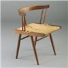 Image 1 : GEORGES NAKASHIMA walnut grass-seated dining chair. Original finish. Unmarked. 27 1/2" x 10" x 18...