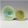 Image 1 : Two LAURA ANDRESEN porcelain bowls, one with incised band under a olive matte glaze, the other wi...