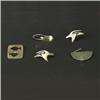 Image 1 : Five sterling silver jewelry pieces: three pins, one by MAX XHAYAT, one by BETTY COOK, and one by...