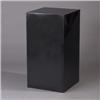 Image 1 : Black lucite pedestal, 1970s, of rectangular form. Unmarked. 36" x 19 1/4" sq. $200 - 400...
