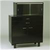 Image 1 : GEORGE NELSON for HERMAN MILLER black lacquered cabinet with two drawers over two doors, all with...