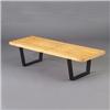 Image 1 : GEORGE NELSON for HERMAN MILLER Primavera slatted bench. Unmarked. 14" x 56" x 18 1/2"  $600 - 90...