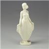 Image 1 : Tall LENOX Art Deco porcelain figure, 1937, of a woman standing with head turned to one side, cov...