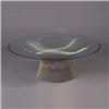 Image 1 : WARREN PLATNER chrome wire coffee table with 3/8" beveled-edge plate glass top. Unmarked 15" x 42...