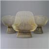 Image 1 : Three WARREN PLATNER wire chairs, two arms chairs and one lounge, missing seats. Overall oxidatio...