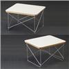 Image 1 : Two CHARLES EAMES for HERMAN MILLER LTR's with white laminate tops and cat's cradle bases. Herman...