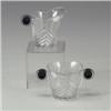 Image 1 : HEISEY GLASS Art Deco sugar and creamer with black bakelite disc handles, designed by WALTER VON...