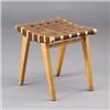 Image 1 : Early JENS RISOM for KNOLL footstool with webbed seat. Unmarked. 17" x 16" x 15"  $250 - 450...