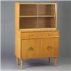 Image 1 : MENGEL MODULE blonde mahogany veneer buffet with single drawer over two doors with tapering dowel...