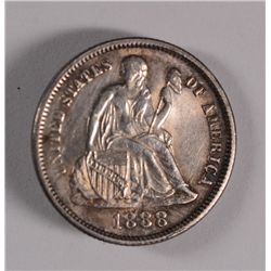 1888 SEATED DOLLAR, MS-62