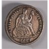 Image 1 : 1889-S SEATED DIME, VF  MARK ON REVERSE