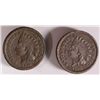 Image 1 : 1860 XF CORRODED & 1861 VG CORRODED INDIAN HEAD CENTS