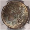 Image 2 : 1889 MORGAN SILVER DOLLAR, NGC MS-64, RAINBOW COLORS ON BOTH SIDES!