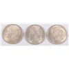 Image 1 : Lot of Three 1921 Morgan Dollars Au/BU Look like nice BU
