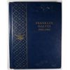 Image 1 : Partial Set of Franklin Halves 1948-1963 Missing the 1953-S, In Old Blue Album