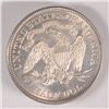 Image 2 : 1876 SEATED HALF DOLLAR, MS-65 BLAST WHITE,  BEAUTIFUL COIN FROM AN OLD TYPE SET