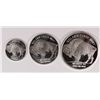 Image 2 : 1/10, 1/4 AND 1/2 OUNCE BUFFALO/INDIAN .999 SILVER ROUNDS