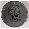 Image 2 : 2013 25th ANNIVERSARY CANADIAN MAPLE LEAF  $5.00 ONE OUNCE .9999 SILVER COIN