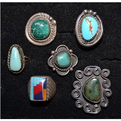 SIX NAVAJO RINGS