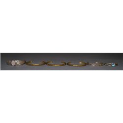 COLLECTION OF SIX NAVAJO BRACELETS