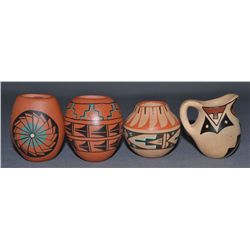 FOUR JEMEZ POTTERY BOWLS