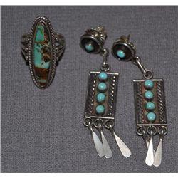 NAVAJO RING AND EARRINGS
