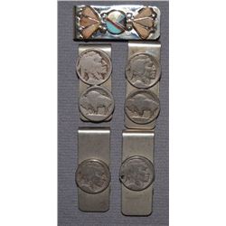 FIVE MONEY CLIPS