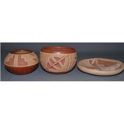 THREE SAN JUAN POTTERY BOWLS
