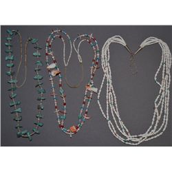 THREE PUEBLO NECKLACES